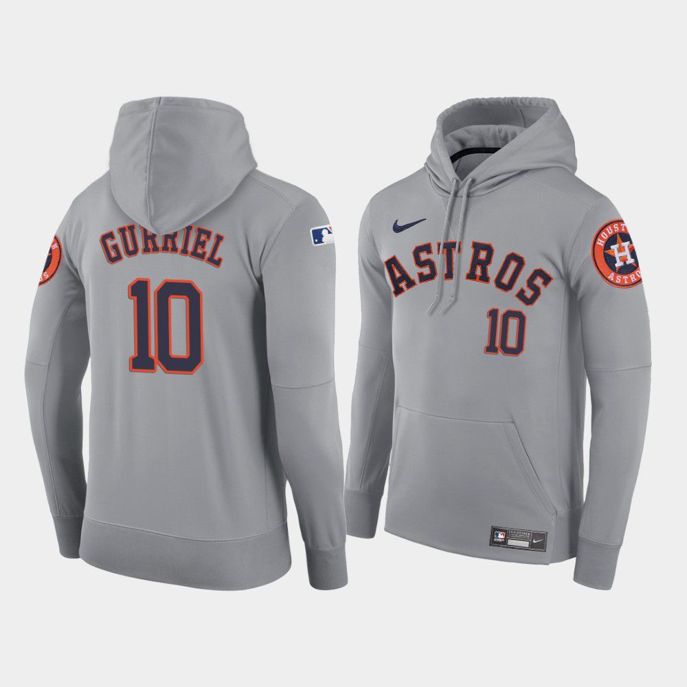 Cheap Men Houston Astros 10 Gurriel gray hoodie 2021 MLB Nike Jerseys
